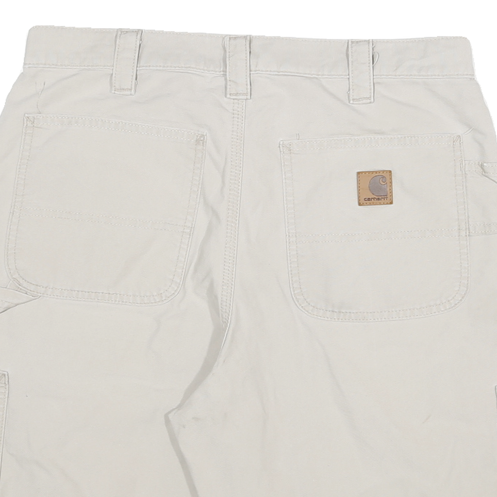 CARHARTT Mens Shorts Beige Casual Plain L W33 Durable Workwear Cargo Style