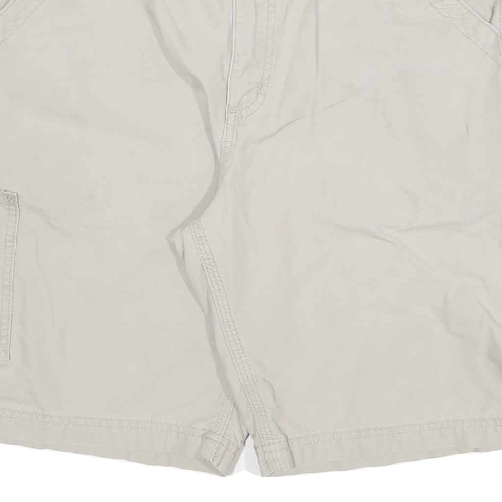 CARHARTT Mens Shorts Beige Casual Plain L W33 Durable Workwear Cargo Style