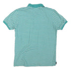 NAUTICA Womens Green & White Striped Short Sleeve Polo Shirt S Slim Fit