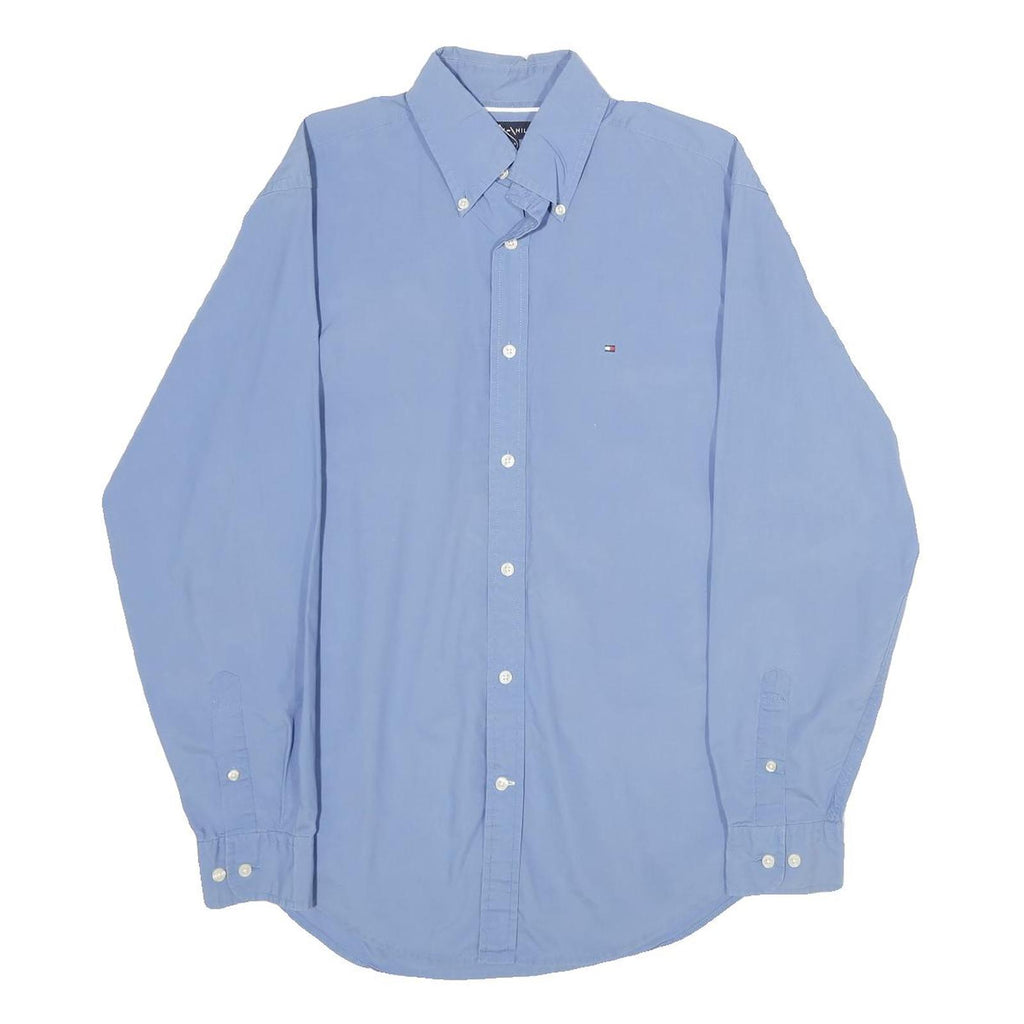 TOMMY HILFIGER Mens Blue Shirt S Classic Button Down Long Sleeve Cotton