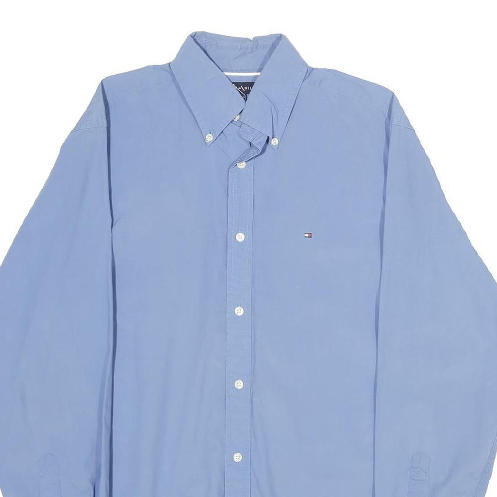 TOMMY HILFIGER Mens Blue Shirt S Classic Button Down Long Sleeve Cotton