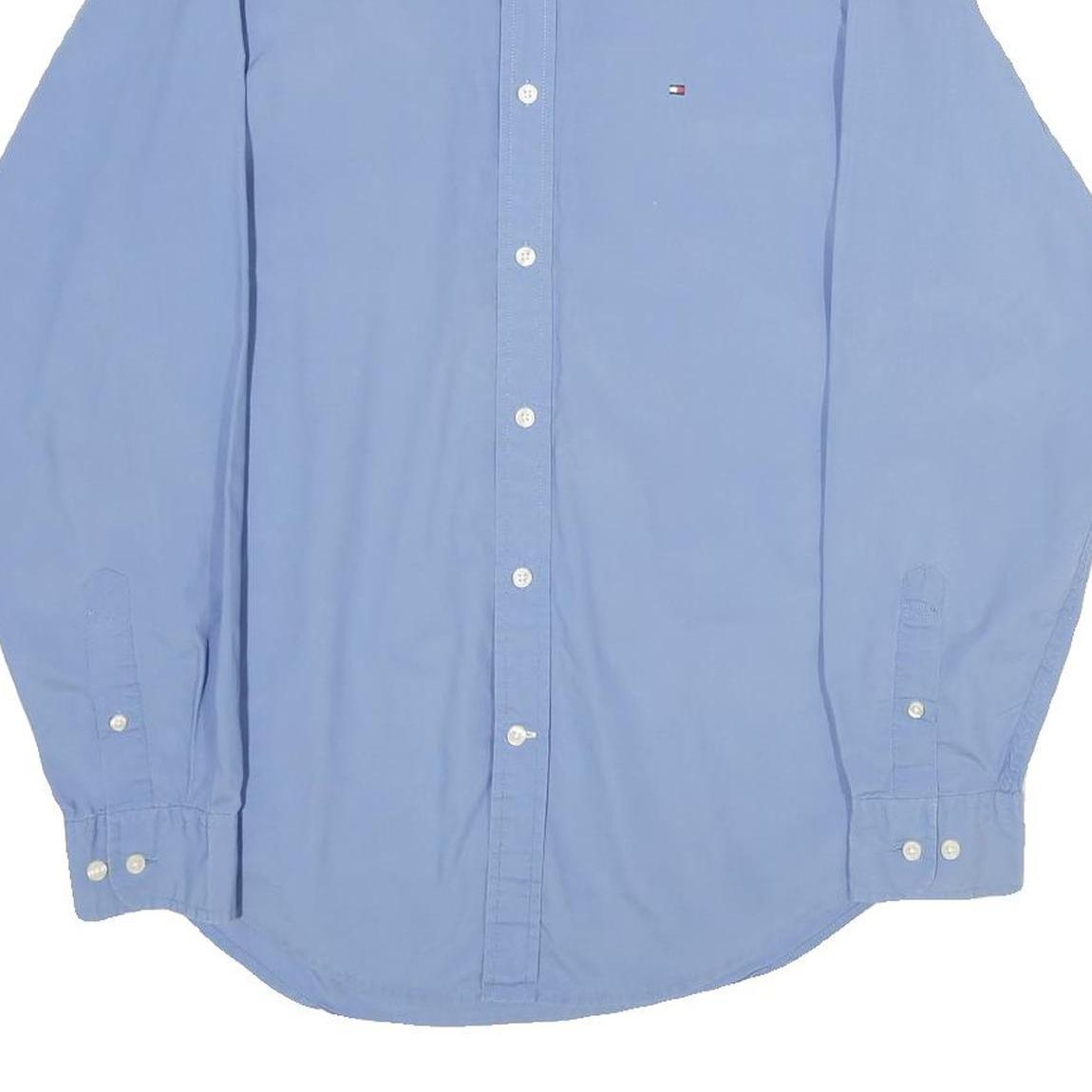 TOMMY HILFIGER Mens Blue Shirt S Classic Button Down Long Sleeve Cotton