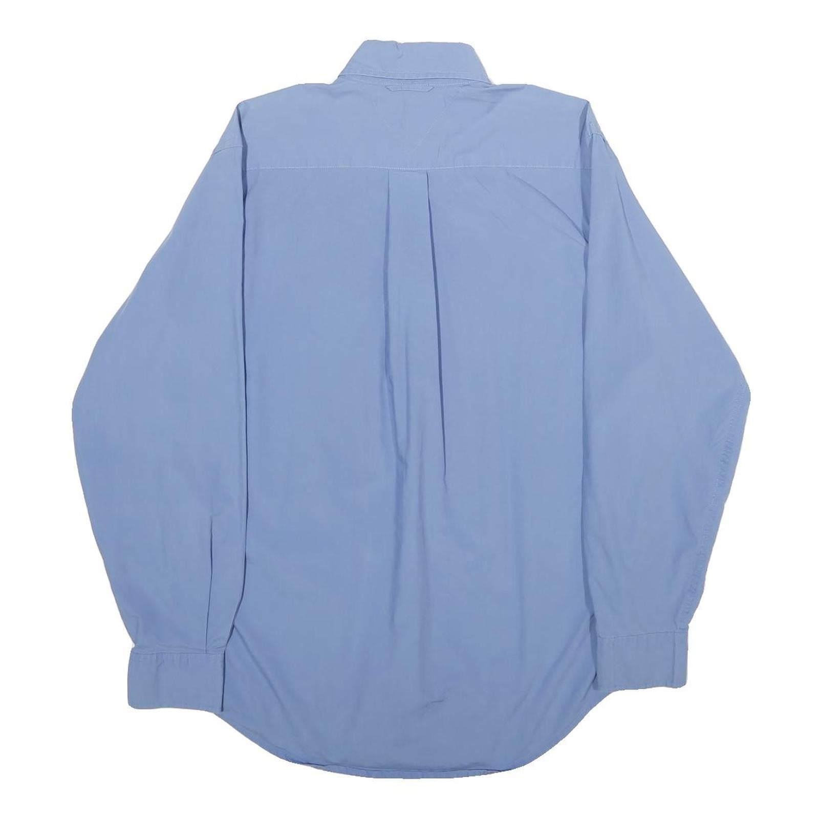 TOMMY HILFIGER Mens Blue Shirt S Classic Button Down Long Sleeve Cotton