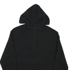 CHAMPION Mens Black Polyester Blend Quarter Zip Hoodie M Sherpa Style Pocket
