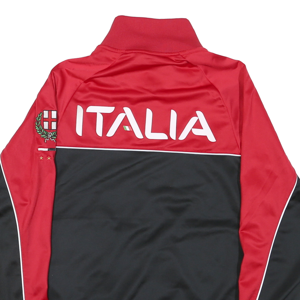 FILA Mens Red & Black Italia Zip Jacket M Polyester Blend Sport Casual