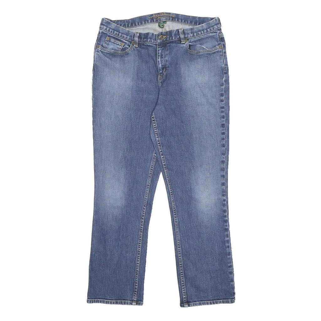 LAUREN RALPH LAUREN Womens Regular Fit Blue Denim Jeans Cotton Blend W30 L27