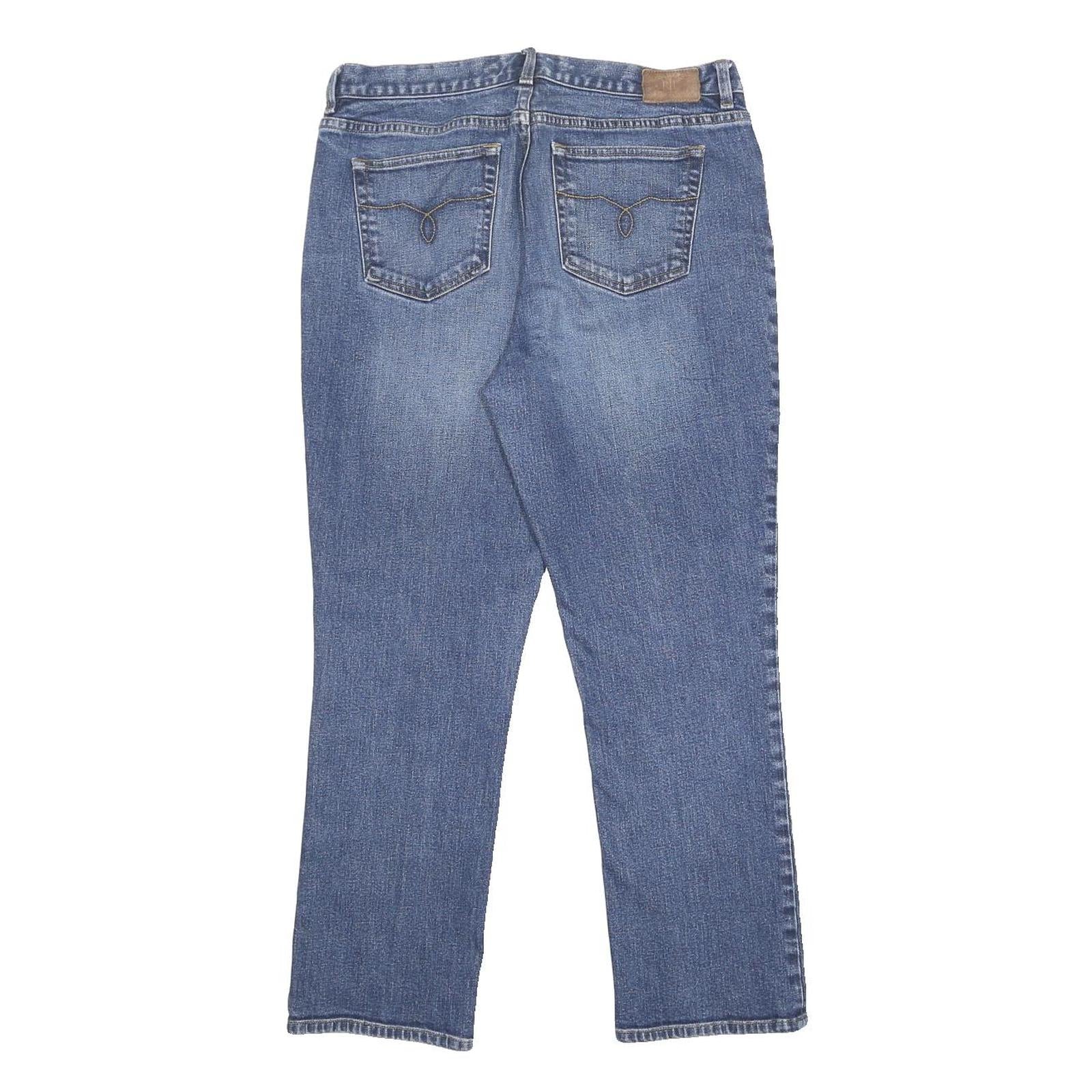 LAUREN RALPH LAUREN Womens Regular Fit Blue Denim Jeans Cotton Blend W30 L27