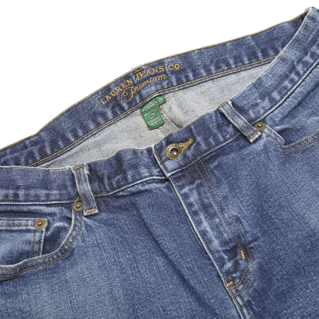 LAUREN RALPH LAUREN Womens Regular Fit Blue Denim Jeans Cotton Blend W30 L27