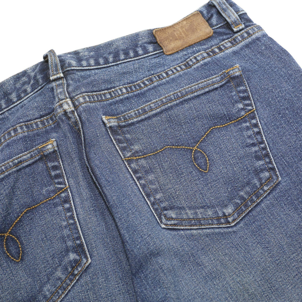 LAUREN RALPH LAUREN Womens Regular Fit Blue Denim Jeans Cotton Blend W30 L27