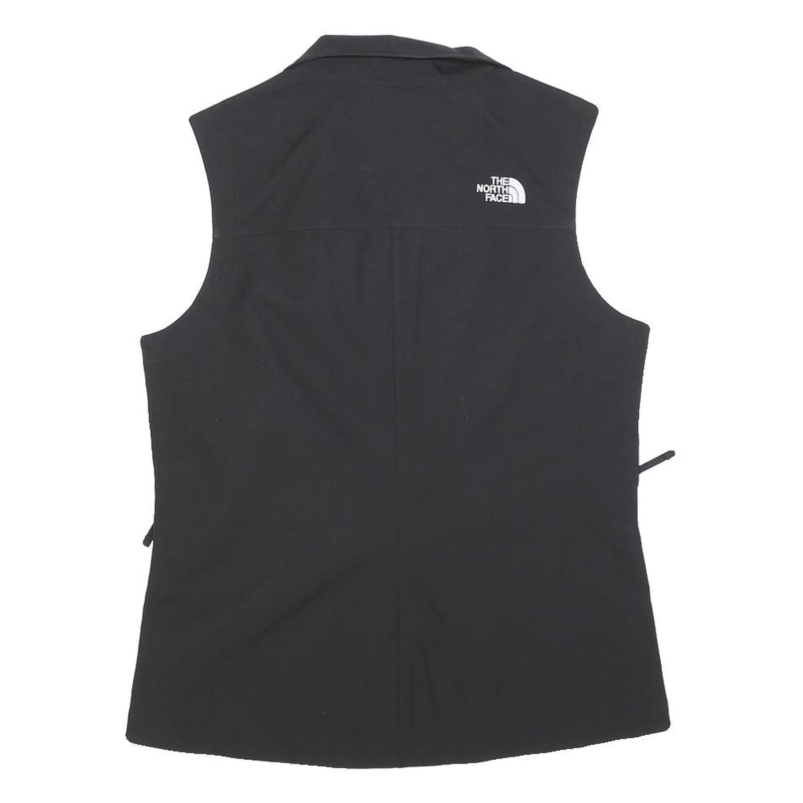 THE NORTH FACE Womens Black Softshell Vest S Polyester Zip Sleeveless Outdoor