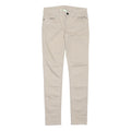 ADIDAS NEO Womens Cotton Blend Beige Slim Skinny Trousers W27 L32 Polka Dot
