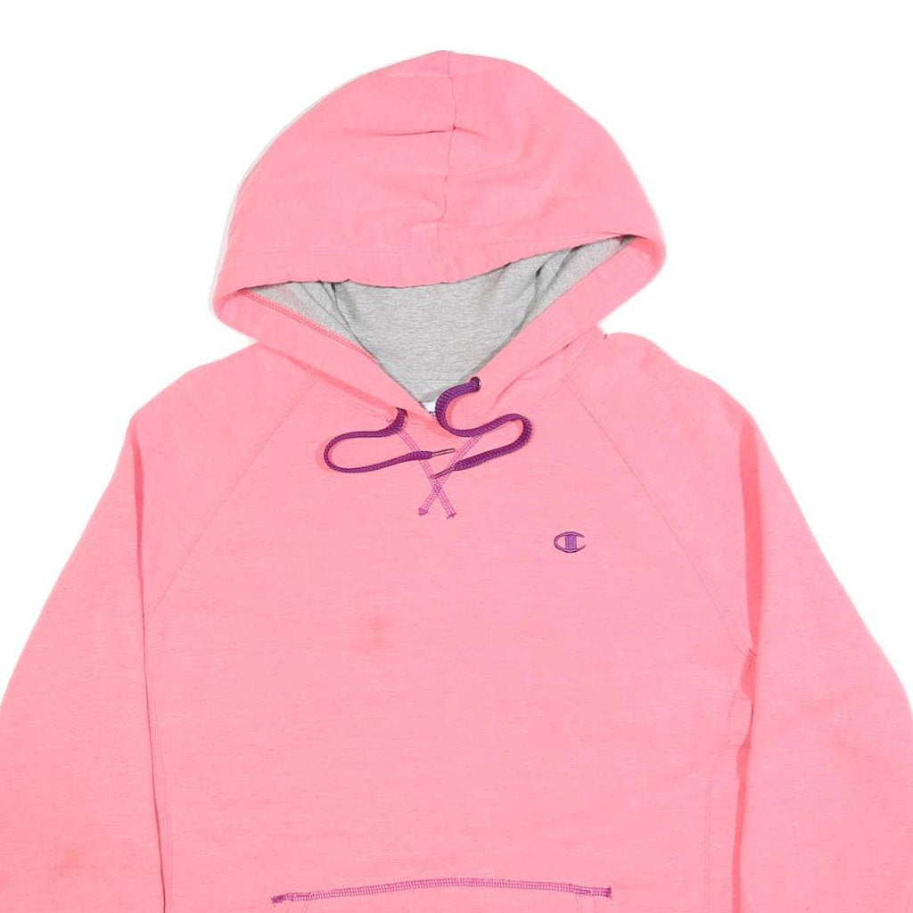 CHAMPION Womens Pink Hoodie 2XL Cotton Blend Casual Pullover
