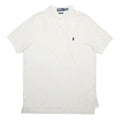 POLO RALPH LAUREN Mens White Polo Shirt XL Cotton Blend Short Sleeve Plain