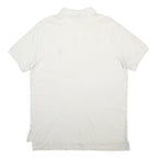 POLO RALPH LAUREN Mens White Polo Shirt XL Cotton Blend Short Sleeve Plain
