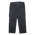 DICKIES Mens Cotton Black Regular Straight Trousers Cargo Pocket W36 L32