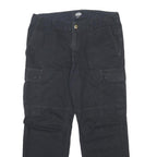 DICKIES Mens Cotton Black Regular Straight Trousers Cargo Pocket W36 L32