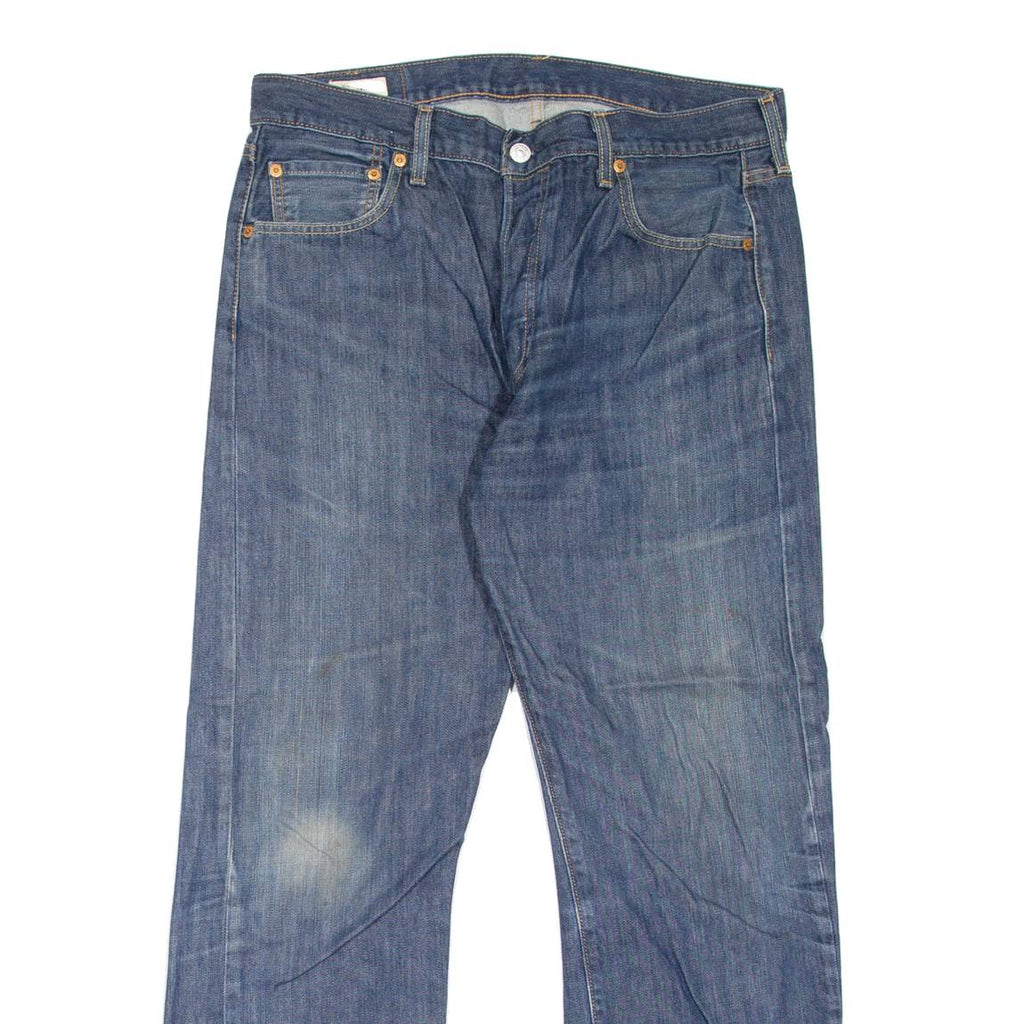 LEVI'S 501 BIG E Jeans Mens Blue Regular Straight Stone Wash W34 L32