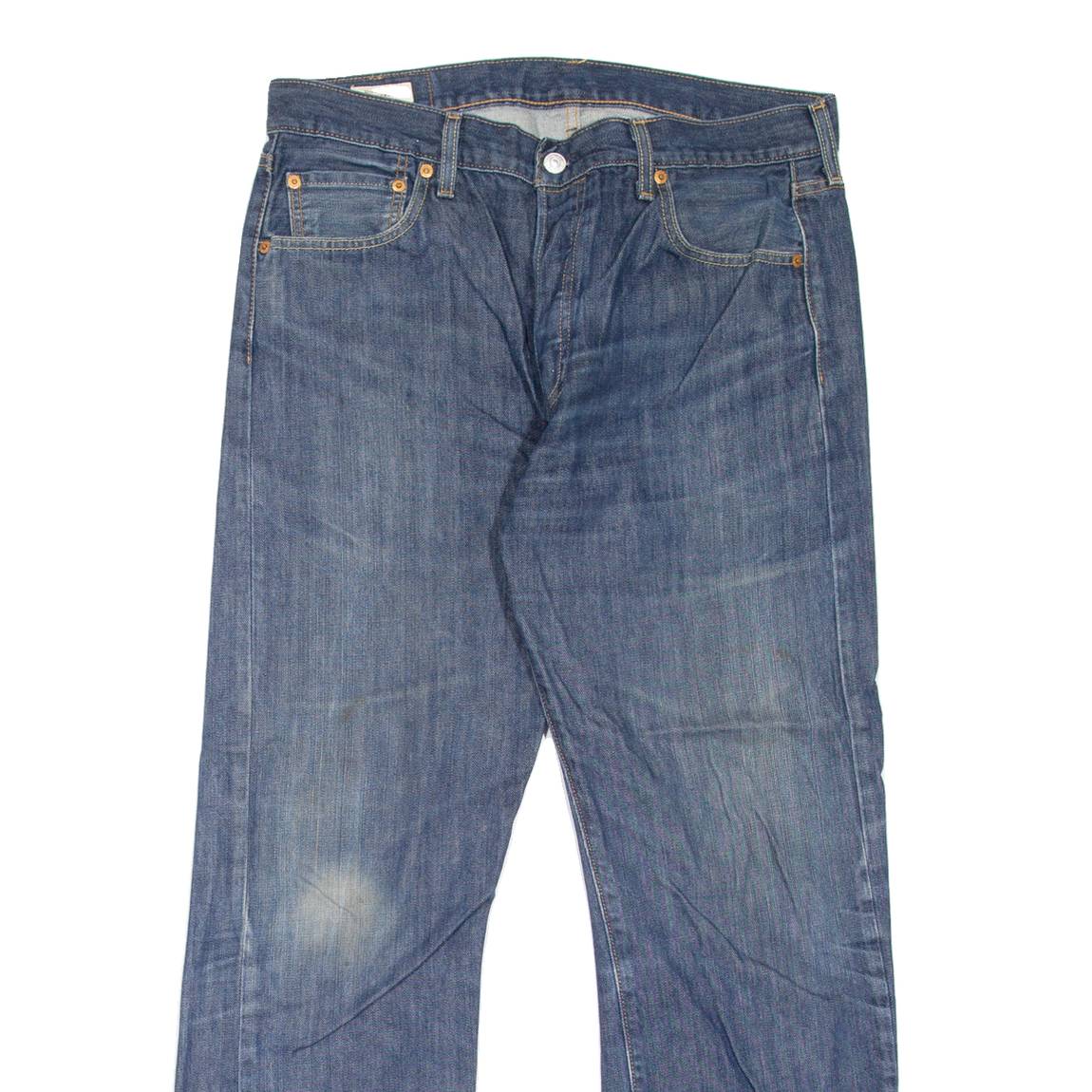 LEVI'S 501 BIG E Jeans Mens Blue Regular Straight Stone Wash W34 L32