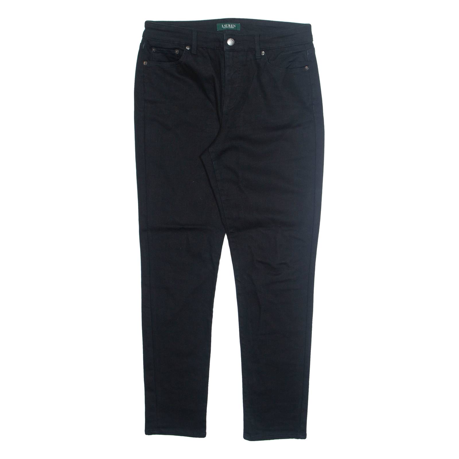 RALPH LAUREN Womens Trousers Black Regular Tapered W32 L29