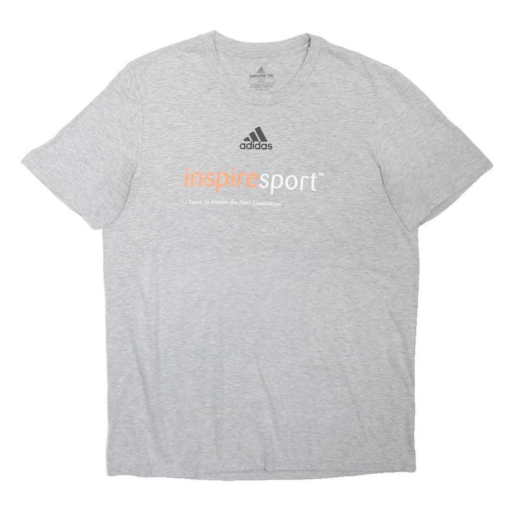 ADIDAS Mens Grey Inspire Sport Graphic T-Shirt M Short Sleeve Crew Neck Casual