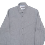 TOMMY HILFIGER Mens Plain Shirt Grey Long Sleeve S