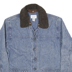 CHRISTOPHER BANKS Womens Blue Denim Jacket L Cotton Button Front Classic Fit