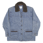CHRISTOPHER BANKS Womens Blue Denim Jacket L Cotton Button Front Classic Fit