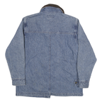 CHRISTOPHER BANKS Womens Blue Denim Jacket L Cotton Button Front Classic Fit