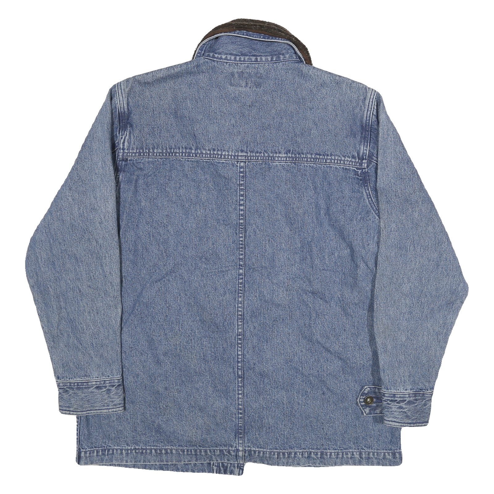 CHRISTOPHER BANKS Womens Blue Denim Jacket L Cotton Button Front Classic Fit