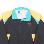 DUNBROOK Mens Black & Yellow Lightweight Polyester Blend Zip Jacket L Casual