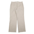 AMALFI Womens Wool Beige Relaxed Wide-Leg Trousers W30 L32 Classic Style Zip