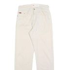 LEE COOPER Womens Regular Cream Cotton Blend Trousers W26 L29 Classic Zip Casual
