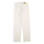 LEE COOPER Womens Regular Cream Cotton Blend Trousers W26 L29 Classic Zip Casual