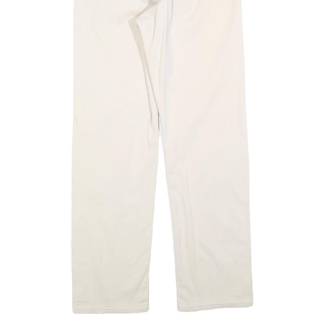LEE COOPER Womens Regular Cream Cotton Blend Trousers W26 L29 Classic Zip Casual