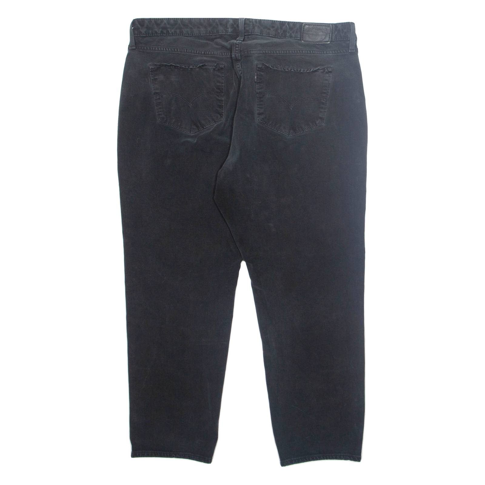 LEVI'S 311 Shaping BIG E 3/4 Womens Trousers Black Regular Tapered W34 L25