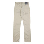 LEVI'S Mens Cotton Blend Beige Slim Tapered Trousers W32 L34 Casual Zip Closure
