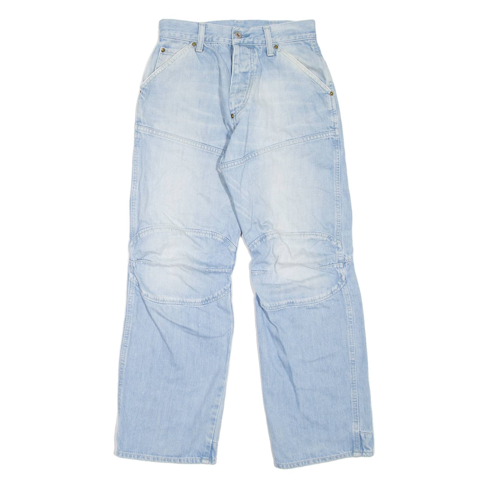 G-STAR Shortcut Elwood Womens Jeans Blue Loose Straight Stone Wash W25 L30