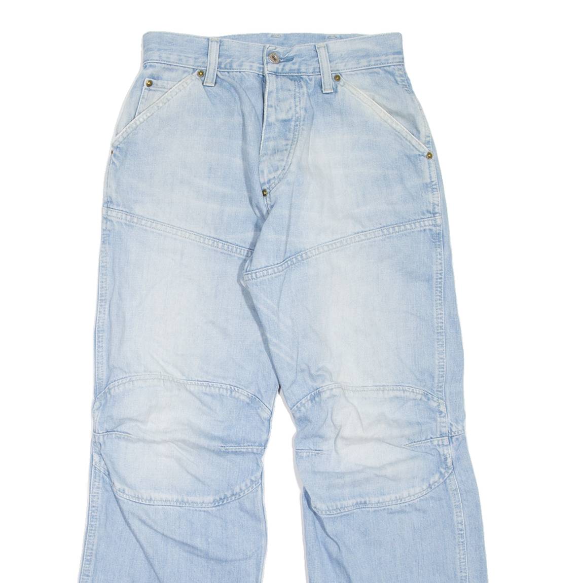 G-STAR Shortcut Elwood Womens Jeans Blue Loose Straight Stone Wash W25 L30