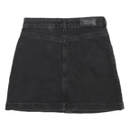 JACK WILLS Womens Black Cotton Mini Skirt Zip Front Pockets UK 10