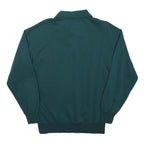 PUMA Womens Green Cotton Blend Sweatshirt Collared XS Casual Pullover
