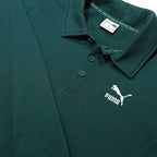 PUMA Womens Green Cotton Blend Sweatshirt Collared XS Casual Pullover