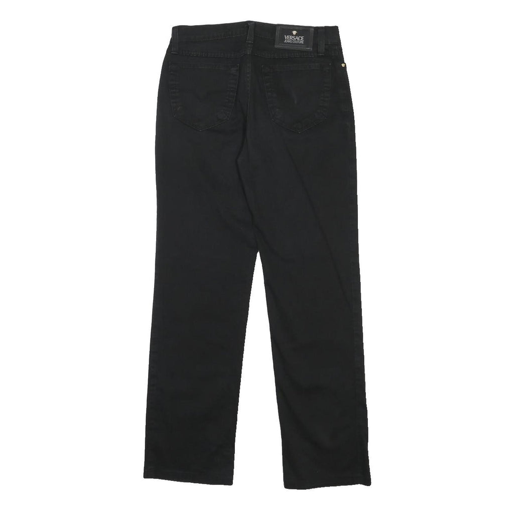 VERSACE JEANS COUTURE Womens Black Regular Straight Denim Raw W29 L28 Designer
