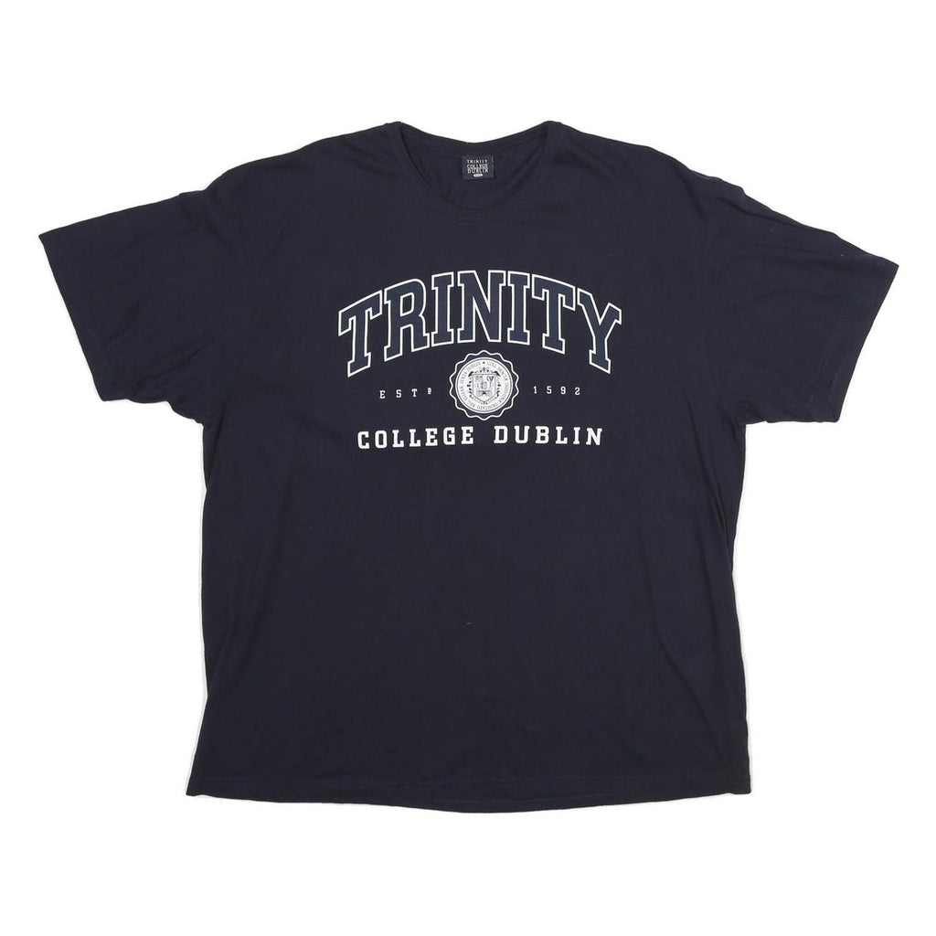 TRINITY COLLEGE DUBLIN Womens Black T-Shirt 2XL Short Sleeve Crew Neck Cotton