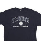 TRINITY COLLEGE DUBLIN Womens Black T-Shirt 2XL Short Sleeve Crew Neck Cotton