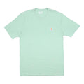 CARHARTT Mens Mint Green Pocket T-Shirt M Short Sleeve Crew Neck Cotton Blend