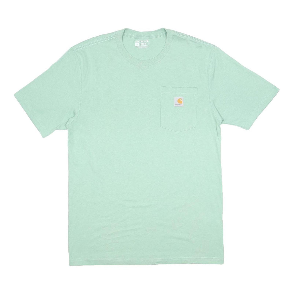 CARHARTT Mens Mint Green Pocket T-Shirt M Short Sleeve Crew Neck Cotton Blend