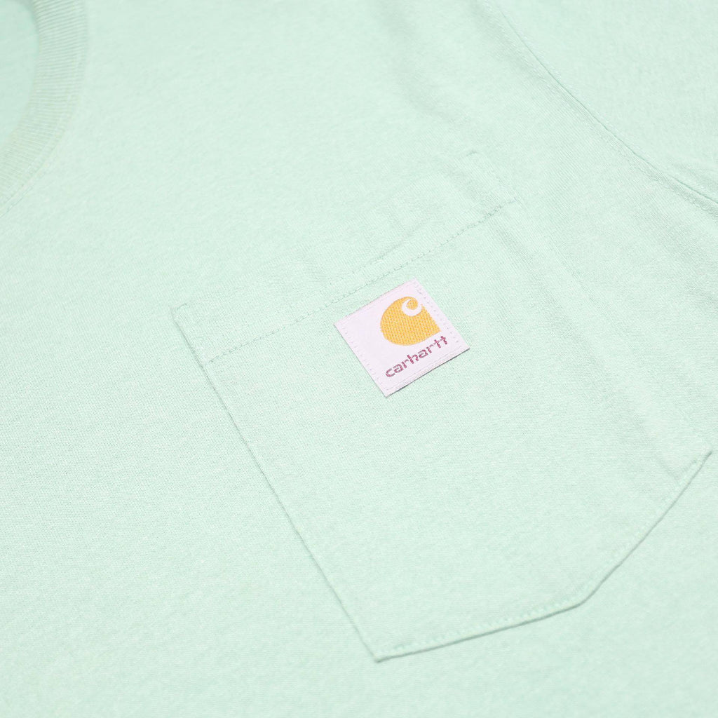 CARHARTT Mens Mint Green Pocket T-Shirt M Short Sleeve Crew Neck Cotton Blend