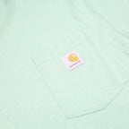 CARHARTT Mens Mint Green Pocket T-Shirt M Short Sleeve Crew Neck Cotton Blend