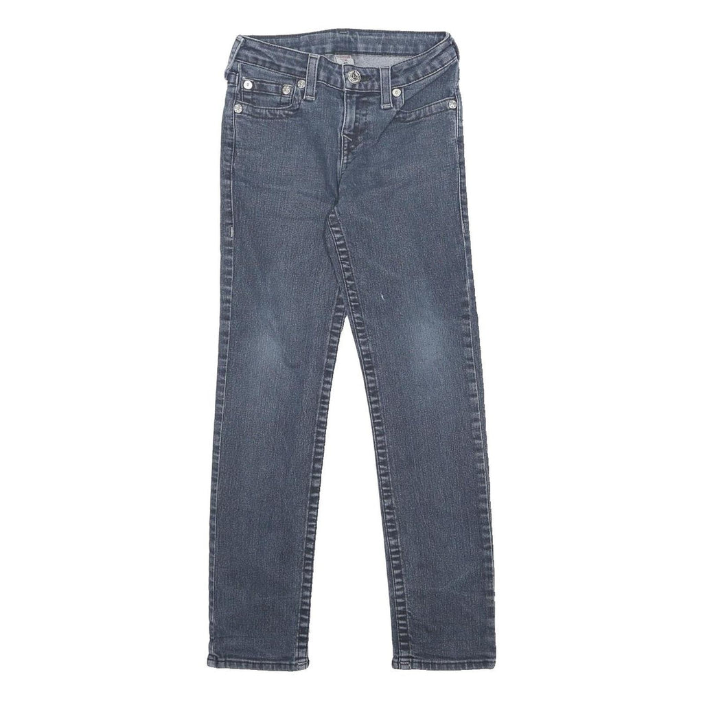 TRUE RELIGION Womens Jeans Blue Regular Skinny Denim Medium W24 L25 Classic Zip
