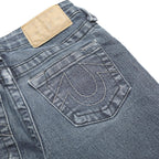 TRUE RELIGION Womens Jeans Blue Regular Skinny Denim Medium W24 L25 Classic Zip